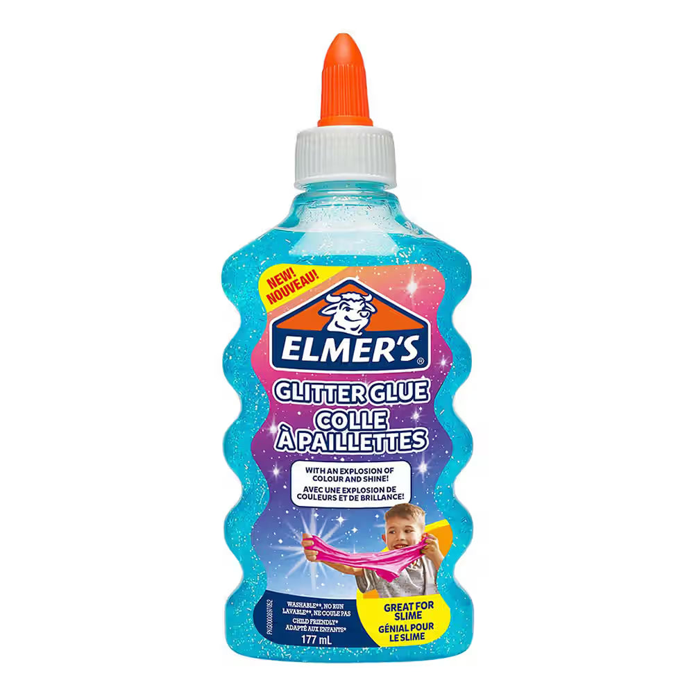 Elmer's Liquid Glue Blue, 147 ml – Fast-Drying, Washable, Safe for Children
