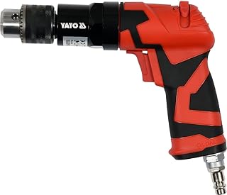 Yato YT-09703 Professional Reversible Air Drill – 1/4" Inlet, Ultralight Composite Body