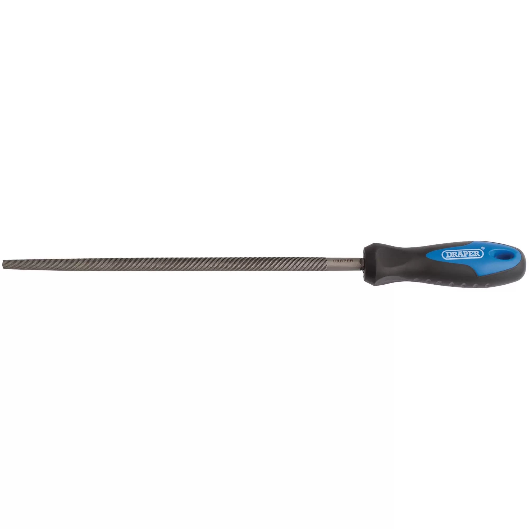 Draper Tools - 00013 - Soft Grip Engineers Round File and Handle, 250mm