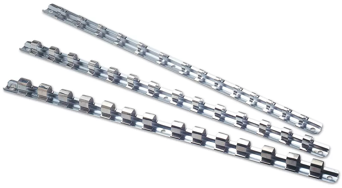 Laser - 0090 - Socket Rails 1/4", 3/8", 1/2" 3pc