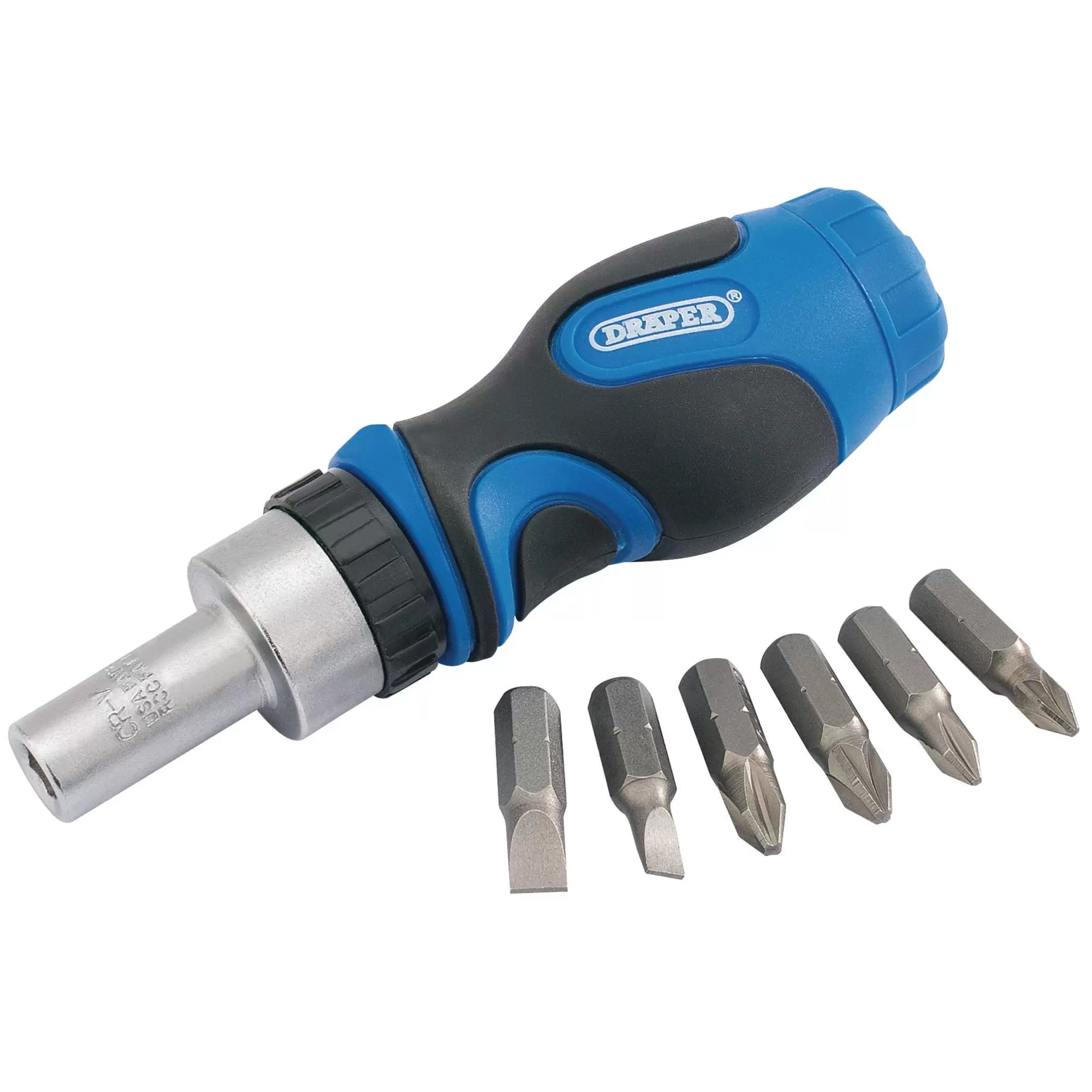 Draper Tools - 01050 - Stubby Ratchet Screwdriver and Bit Set (7 Piece)