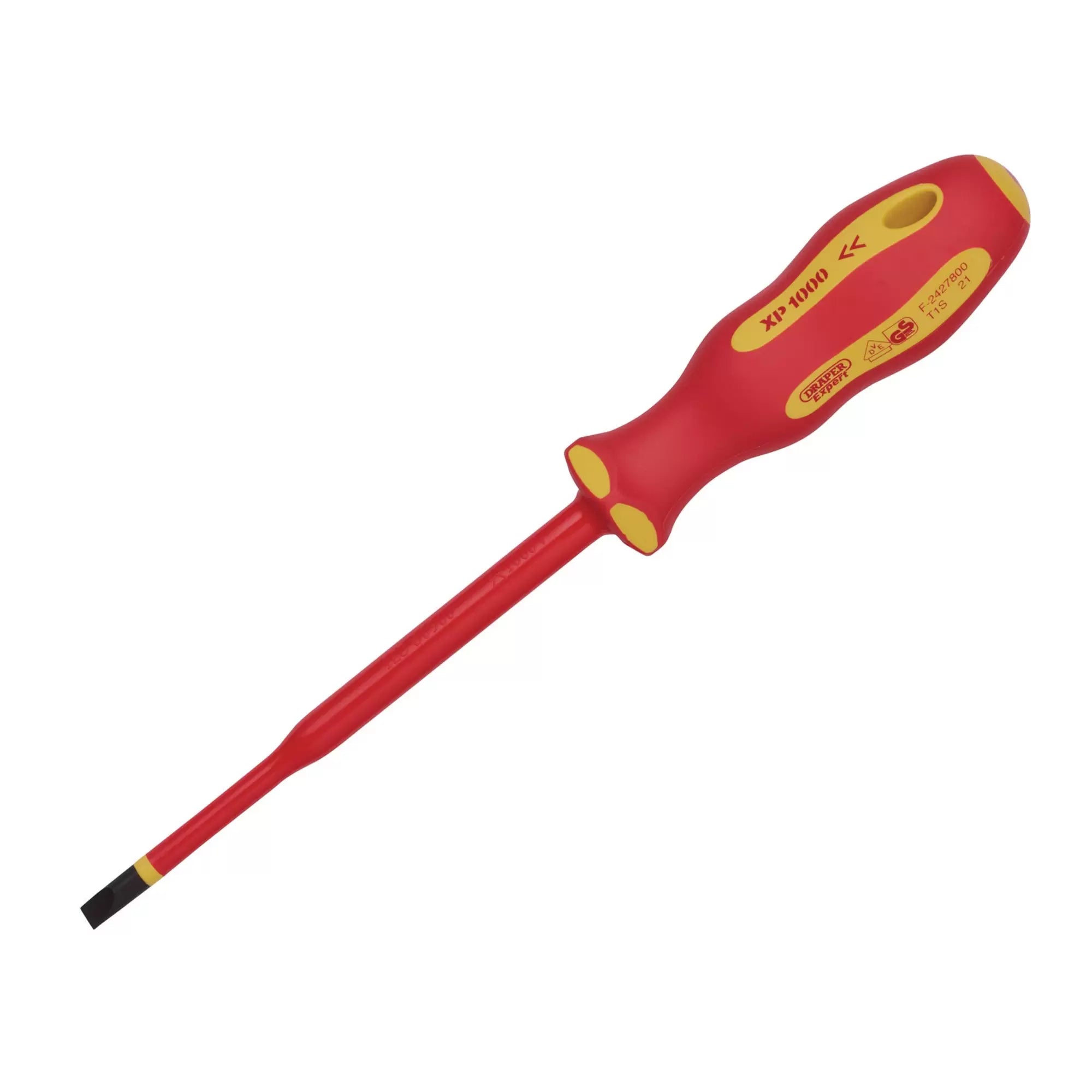 Draper Tools - 02161 - XP1000® VDE Slimline Plain Slot Screwdriver, 5.5 x 125mm