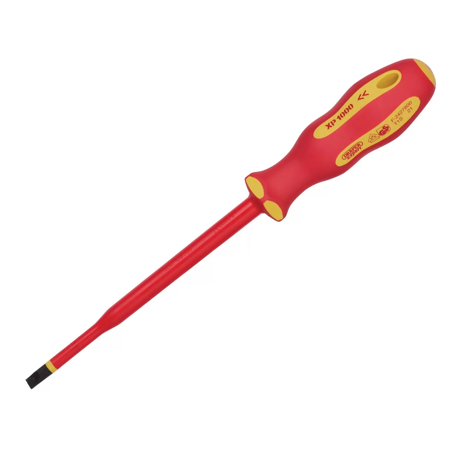 Draper Tools - 02162 - XP1000® VDE Slimline Plain Slot Screwdriver, 6.5 x 150mm