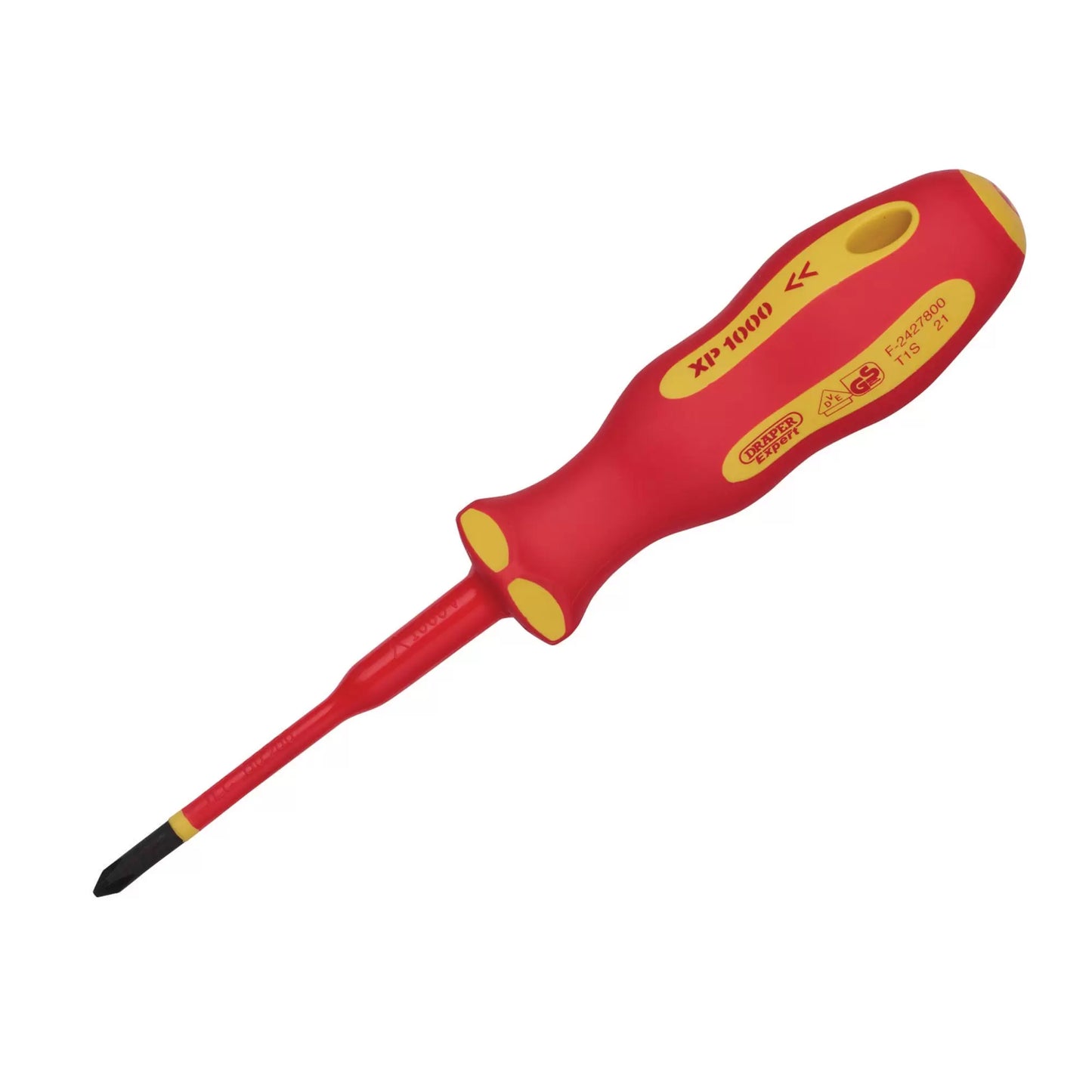 Draper Tools - 02163 - XP1000® VDE Slimline Cross Slot Screwdriver, No.1 x 80mm