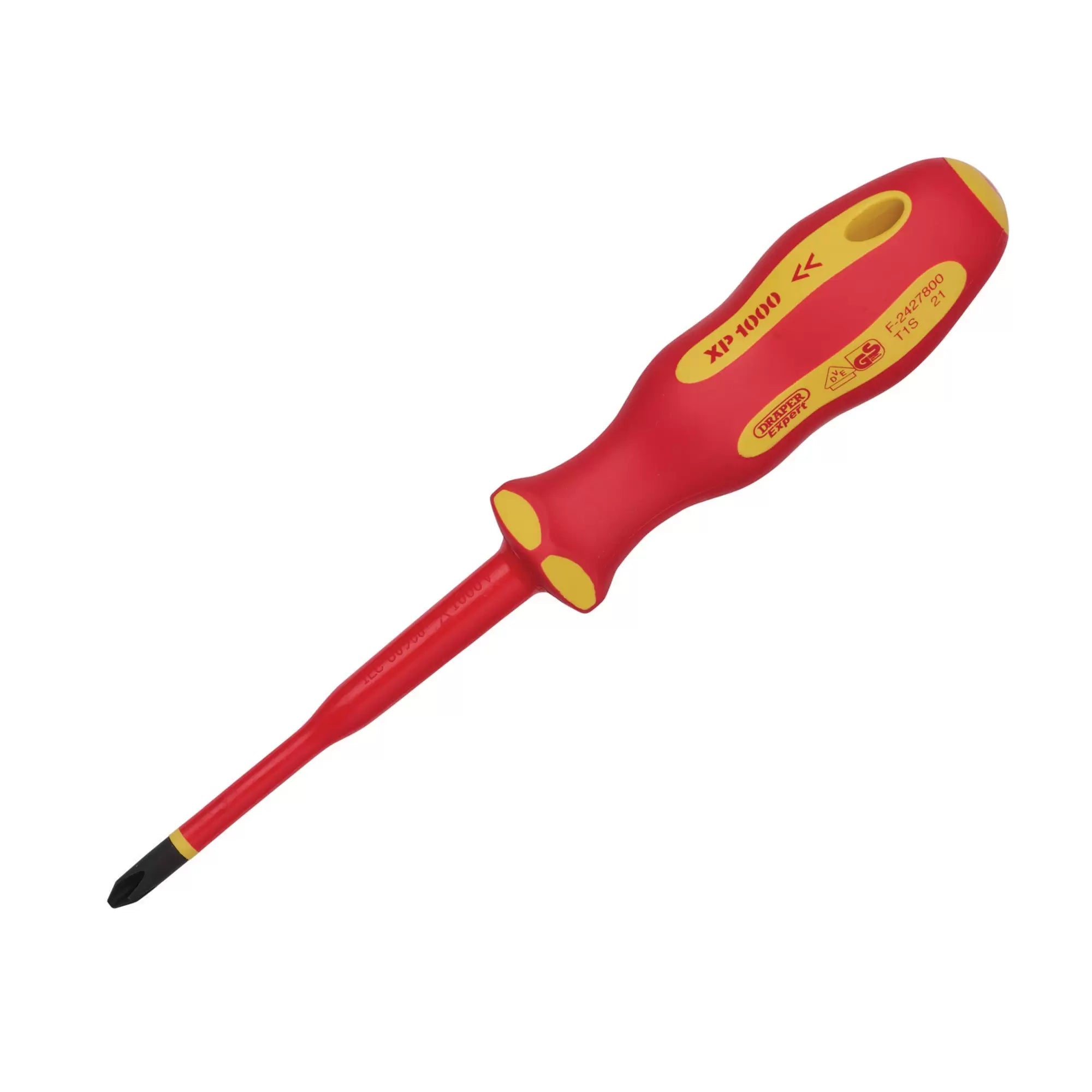 Draper Tools - 02164 - XP1000® VDE Slimline Cross Slot Screwdriver, No.2 x 100mm