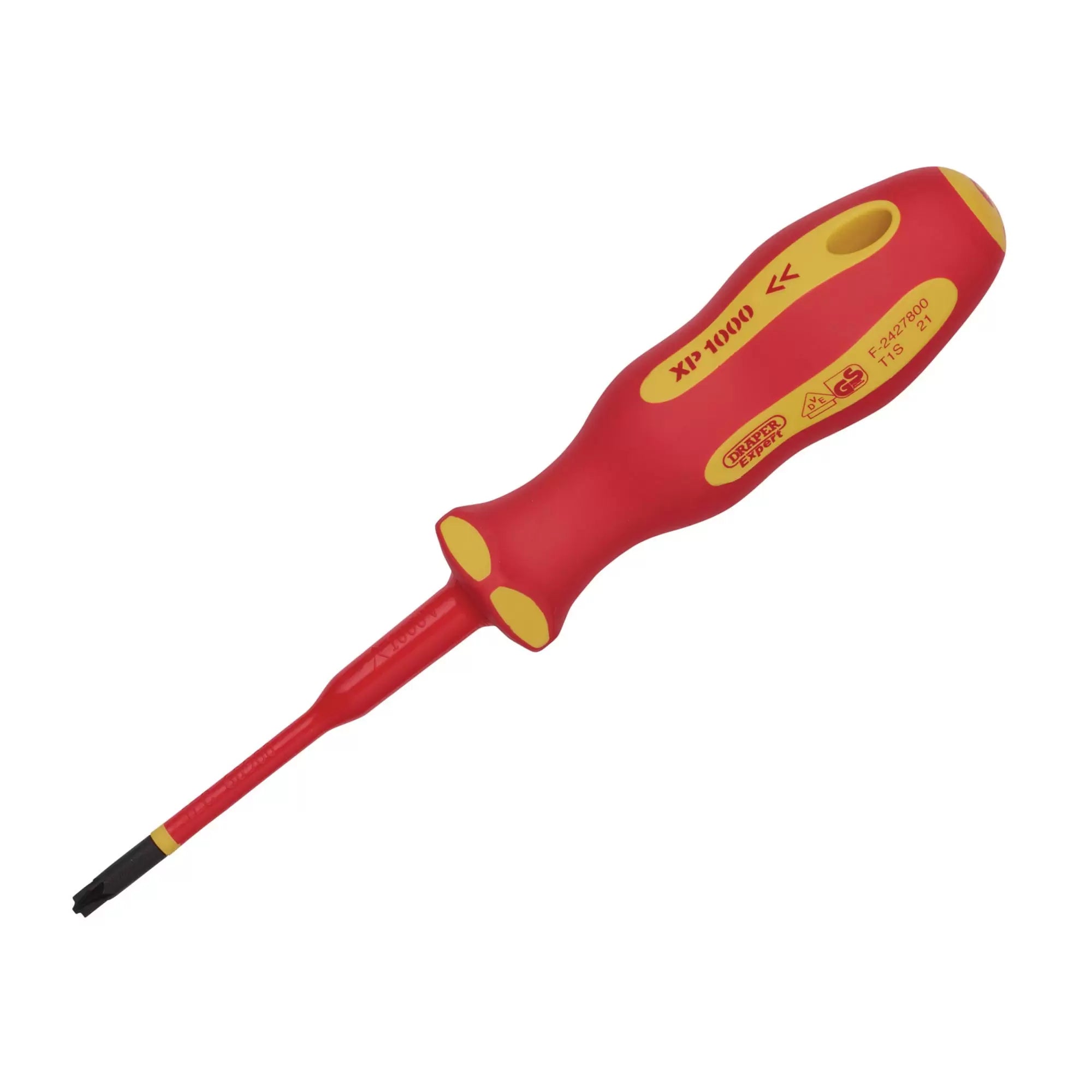 Draper Tools - 02254 - XP1000® VDE Slimline PZ/SL Type Screwdriver, No.1 x 80mm