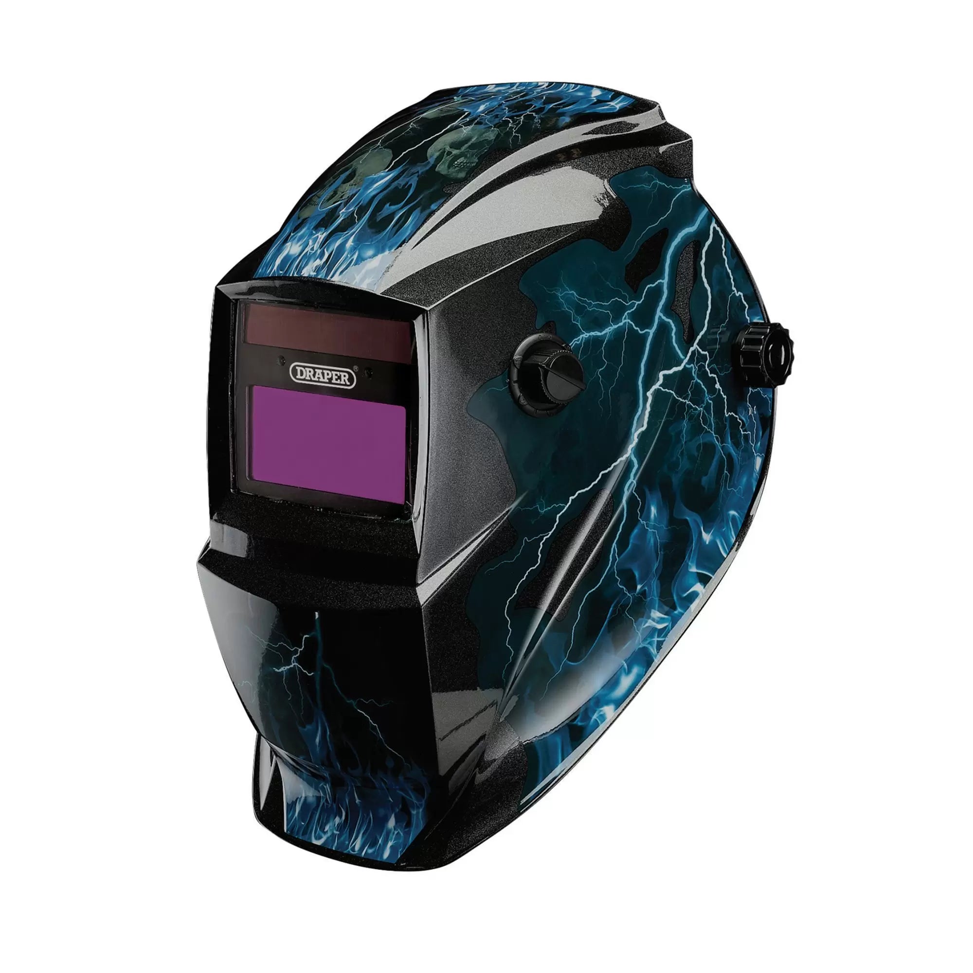 Draper Tools - 02514 - Auto-Darkening Welding Helmet, Blue Skull