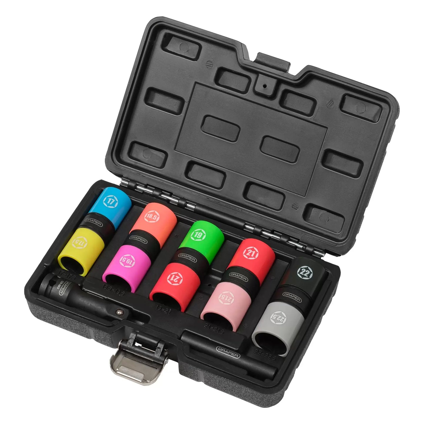 Draper Tools - 02744 - Double Ended Wheel Nut Socket Set, 1/2" Sq. Dr. (7 Piece)