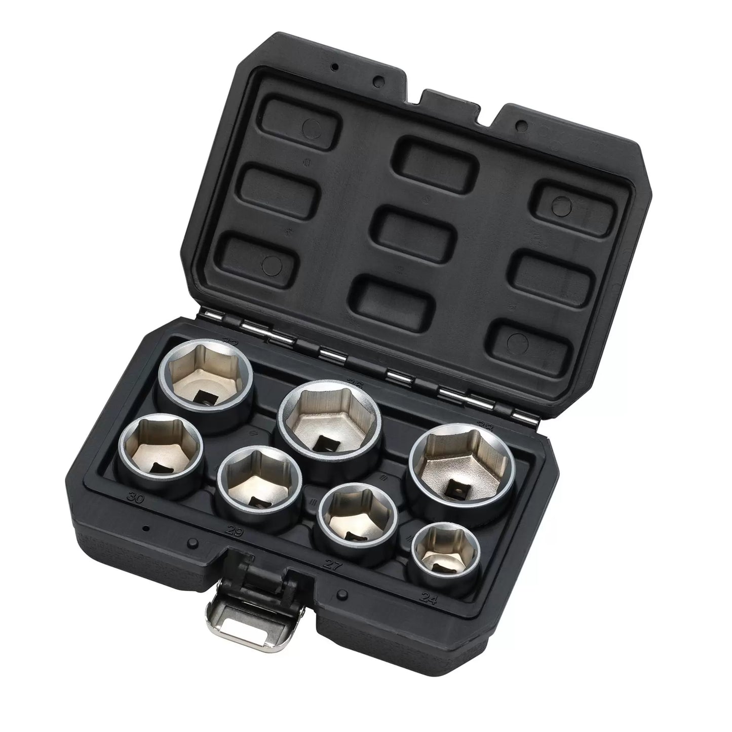 Draper Tools - 02747 - Oil Filter Socket Set, 3/8" Sq. Dr. (7 Piece)