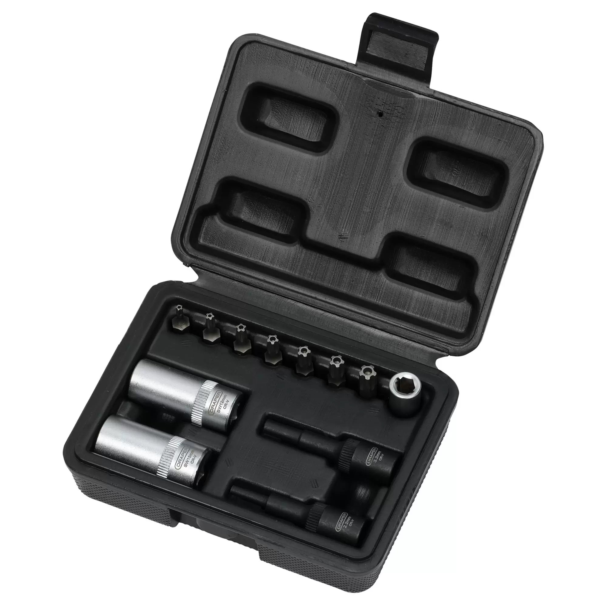 Draper Tools - 02907 - Air Conditioning and ECU Tool Kit, 1/4" Sq. Dr. (12 Piece)