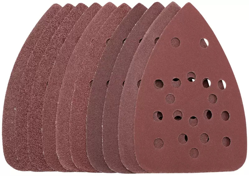Draper Tools - 02921 - Hook and Loop Tri Base Sander Sheets, 140 x 140 x 93mm, 400 Grit (Pack of 10)