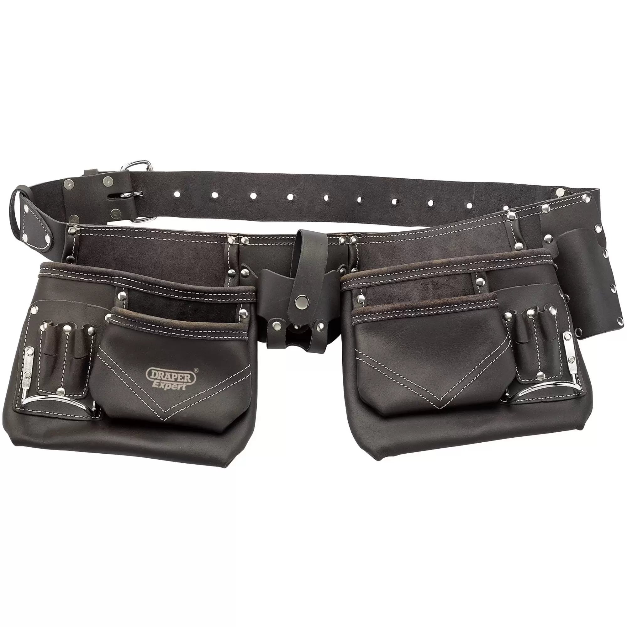 Draper Tools - 03138 - Draper Expert Oil-Tanned leather Double Pouch Tool Belt