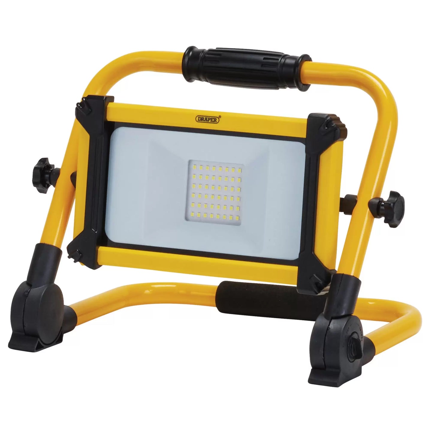 Draper Tools - 03183 - 230V SMD LED Rechargeable Folding Site Light, 20W, 2200 Lumens, Power Adaptor Supplied