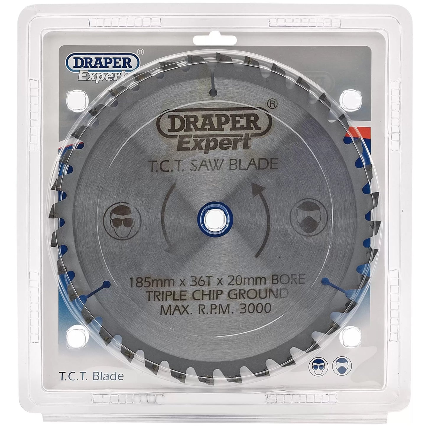 Draper Tools - 03637 - Draper Expert  TCT Saw Blade, 185 x 20mm, 36T