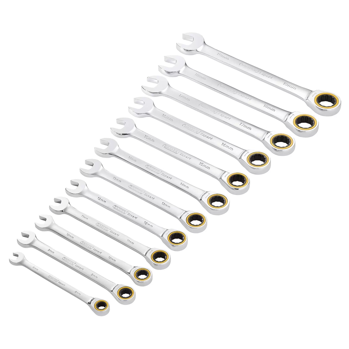 Draper Tools - 03897 - Draper Expert HI-TORQ® Metric Ratchet Combination Spanner Set (12 Piece)