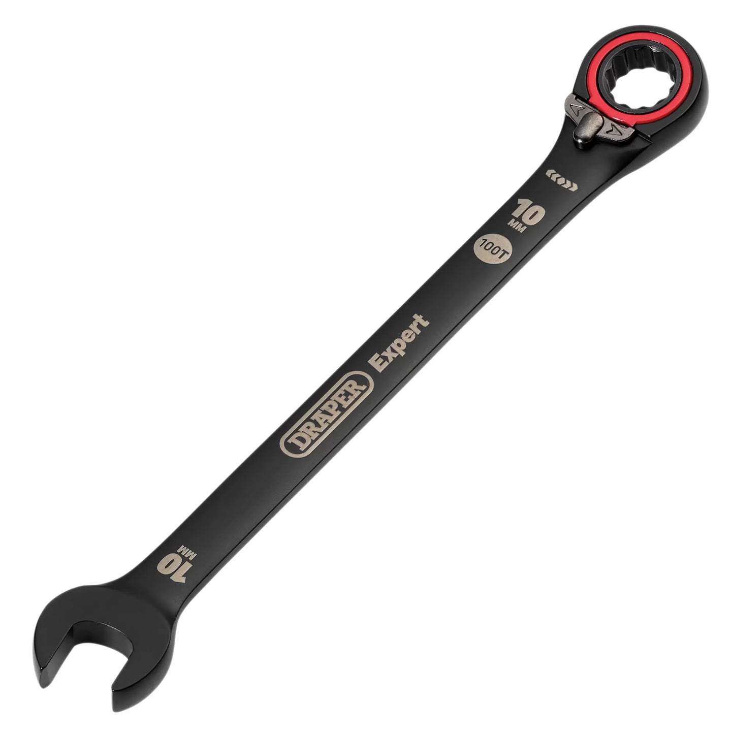 Draper Tools - 03900 - Draper Expert HI-TORQ®  Metric Reversible Ratchet Combination Spanner, 10mm, Black