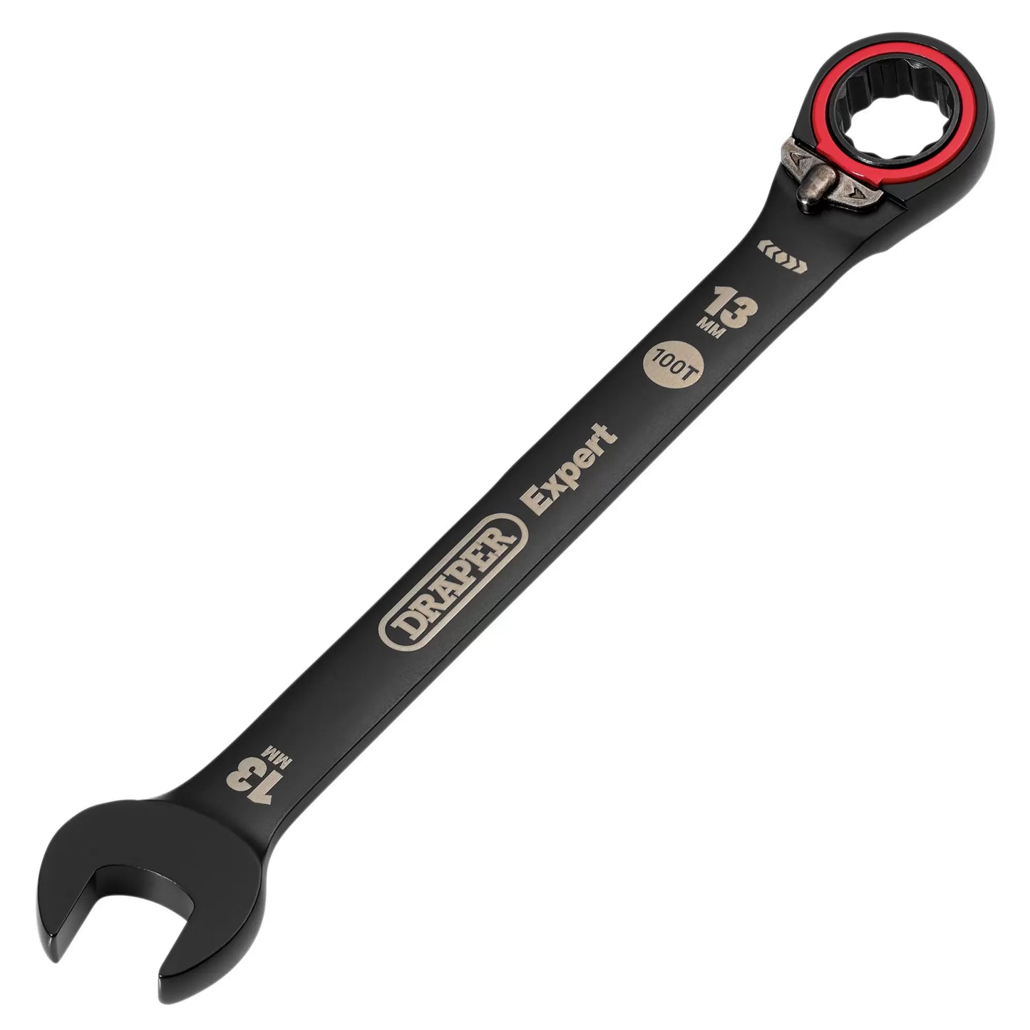 Draper Tools - 03903 - Draper Expert HI-TORQ®  Metric Reversible Ratchet Combination Spanner, 13mm, Black