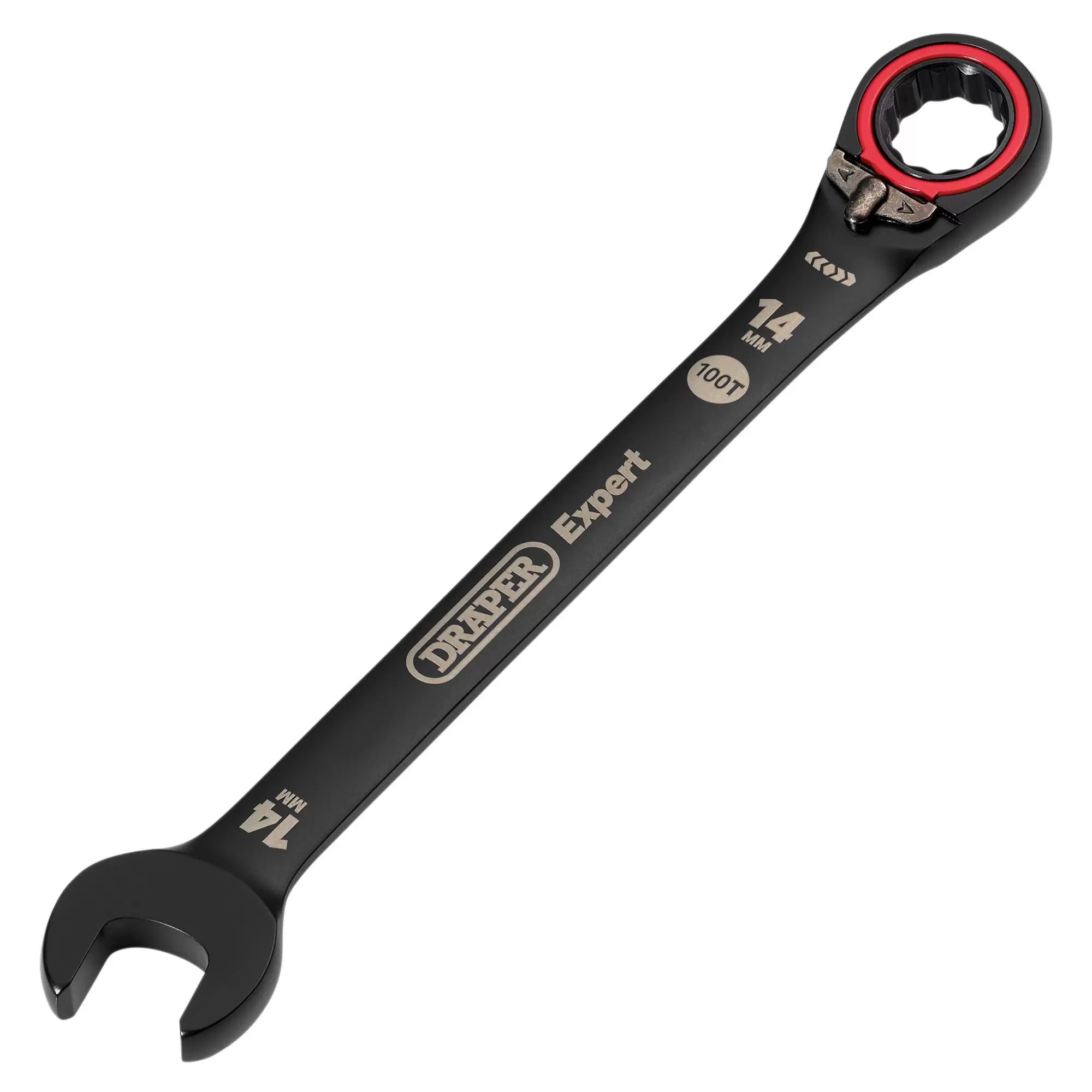 Draper Tools - 03904 - Draper Expert HI-TORQ®  Metric Reversible Ratchet Combination Spanner, 14mm, Black