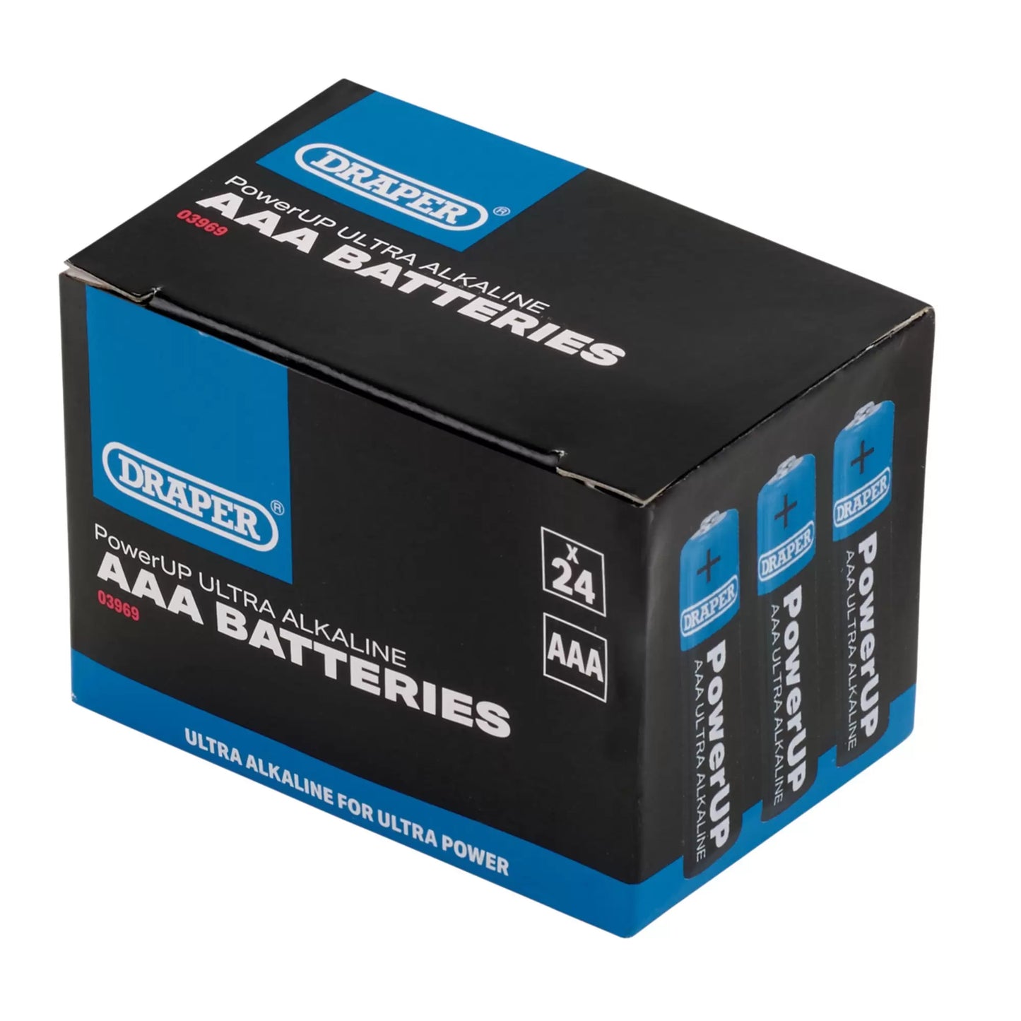 Draper Tools - 03969 - Draper PowerUP Ultra Alkaline AAA Batteries (Pack of 24)