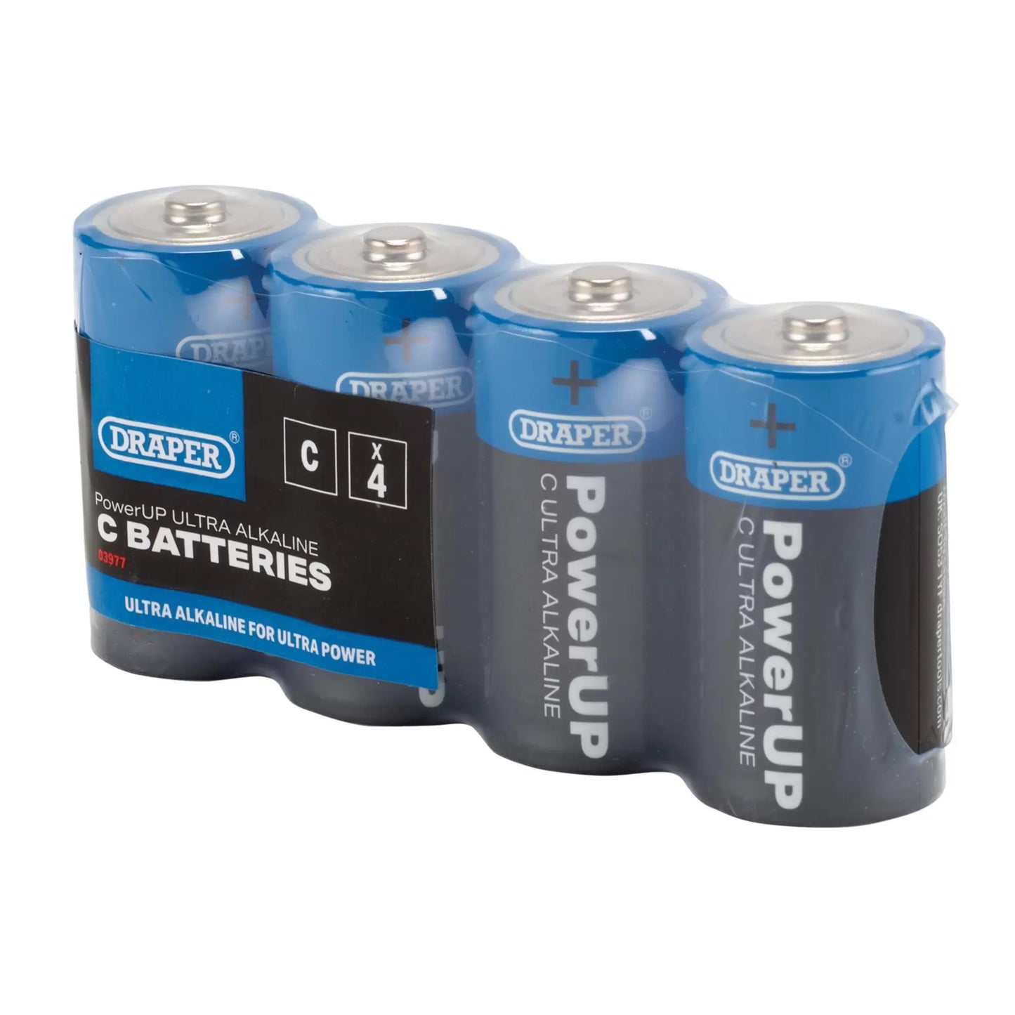 Draper Tools - 03977 - Draper PowerUP Ultra Alkaline C Batteries (Pack of 4)