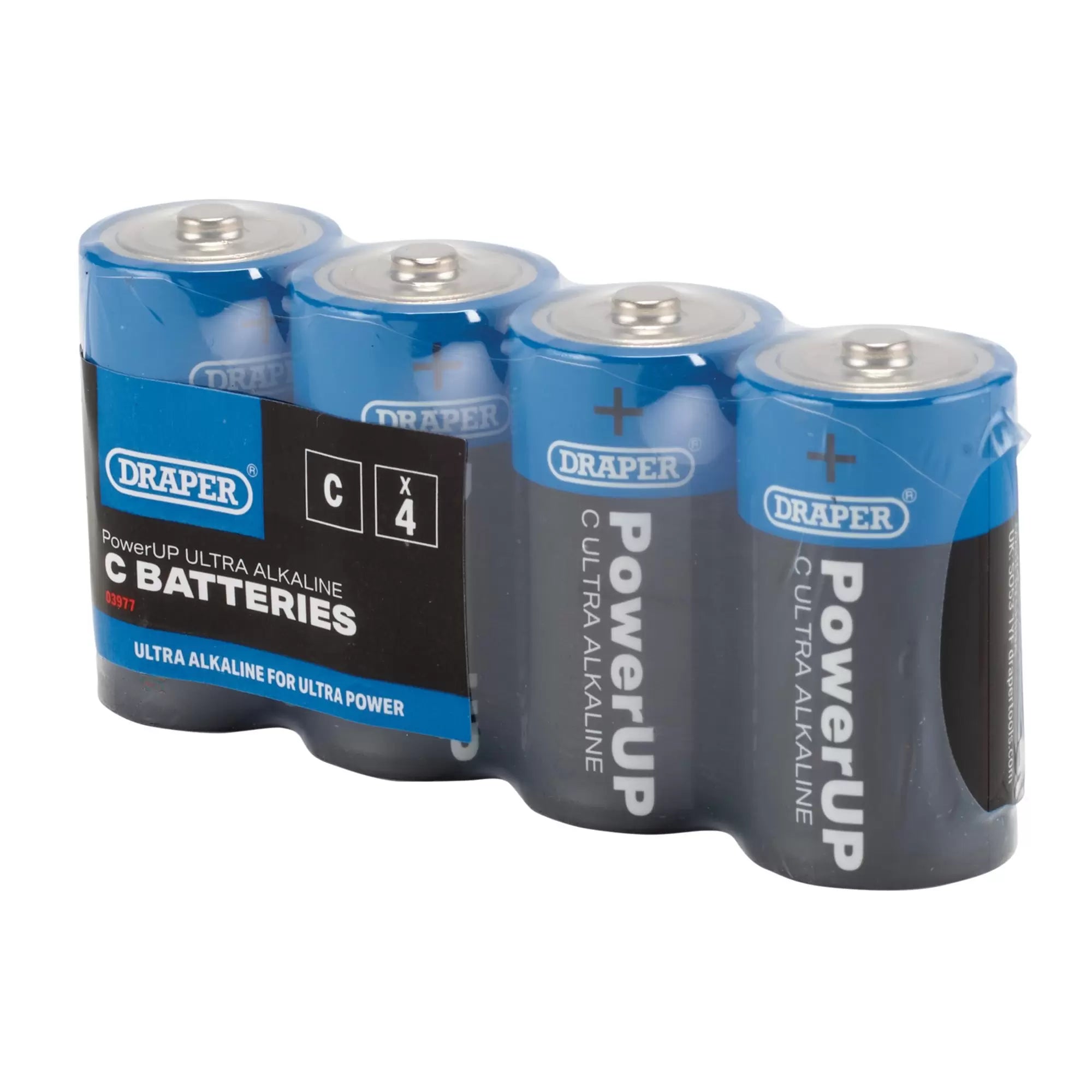 Draper Tools - 03977 - Draper PowerUP Ultra Alkaline C Batteries (Pack of 4)