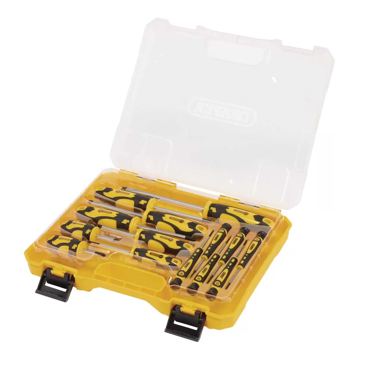 Draper Tools - 03988 - Screwdriver Set with Case, Yellow (14 Piece)