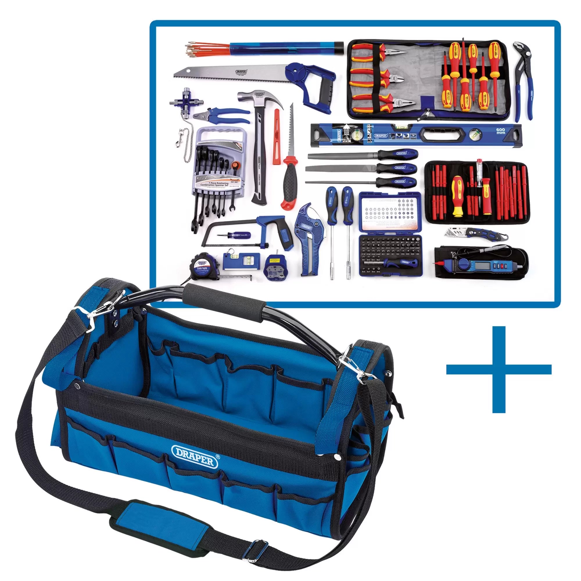 Draper Tools - 04319 - Electricians Tote Bag Tool Kit