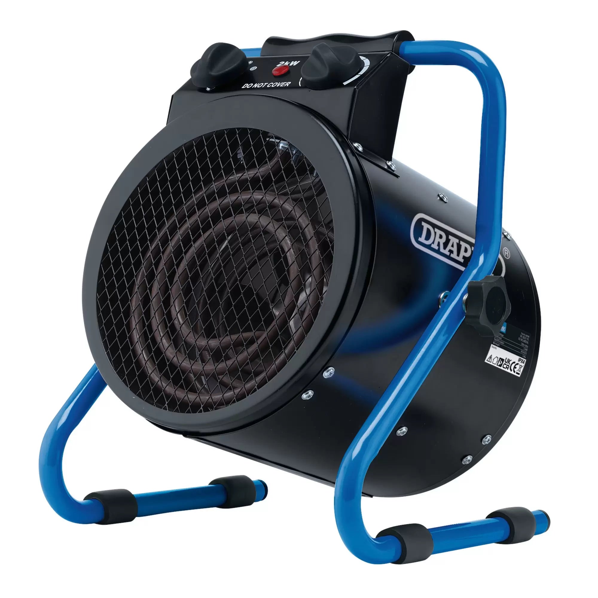 Draper Tools - 04742 - 230V Electric Space Heater, 2kW, 6824 BTU