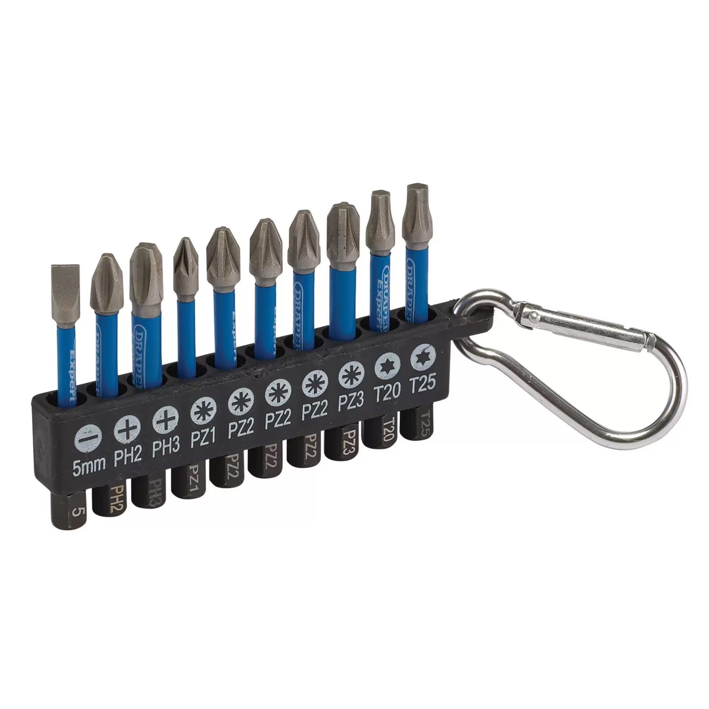 Draper Tools - 04933 - Draper Expert Impact Screwdriver Bit Set, 50mm, 1/4" Hex (10 Piece)