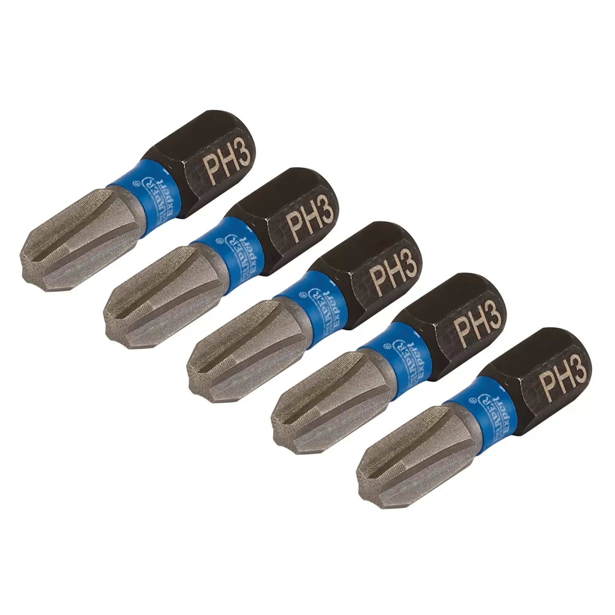 Draper Tools - 04936 - Draper Expert Cross Slot/PH Type Impact Screwdriver Bits, No.3 x 25mm, 1/4" Hex (Pack of 5)