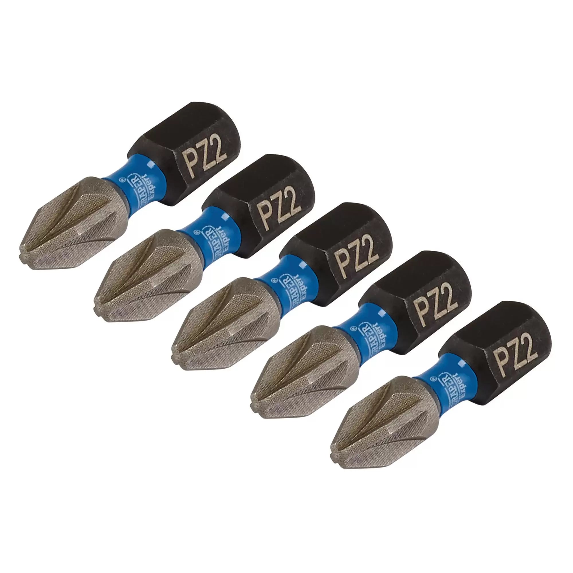 Draper Tools - 04951 - Draper Expert PZ-Type Impact Screwdriver Bits, No.2 x 25mm, 1/4" Hex (Pack of 5)