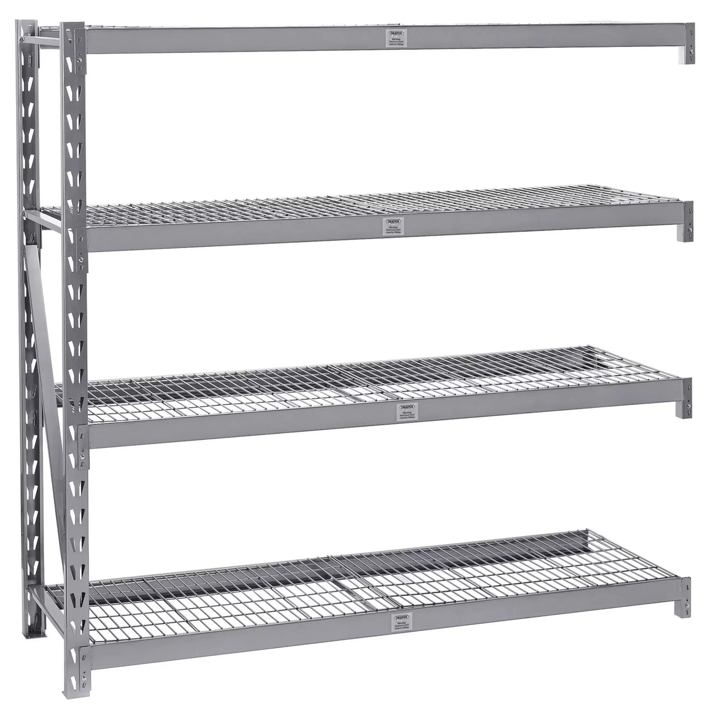 Draper Tools - 05229 - Expert Heavy Duty Steel 4 Shelving Extension Unit, 1959 x 610 x 1830mm