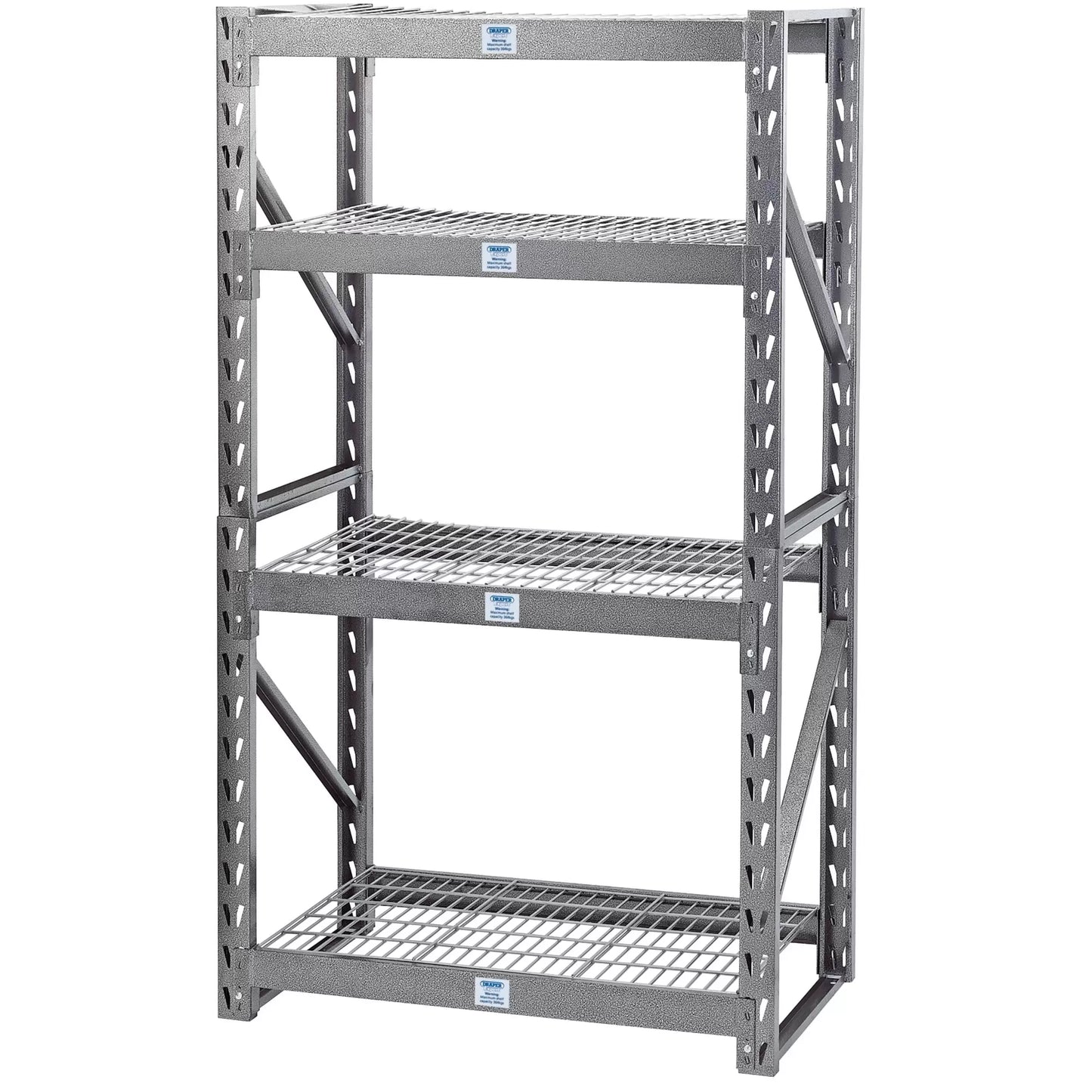 Draper Tools - 05230 - Draper Expert Heavy Duty Steel 4 Shelving Unit, 1040 x 610 x 1830mm