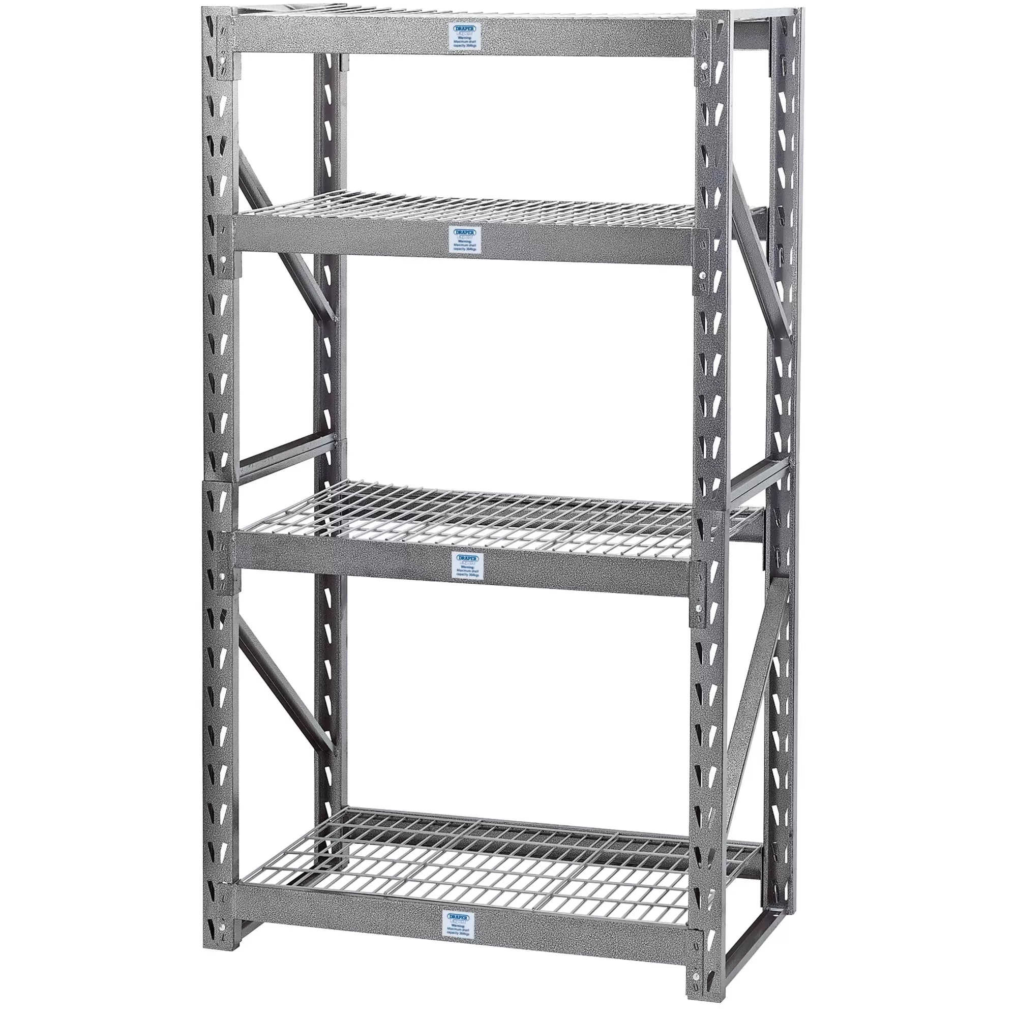 Draper Tools - 05230 - Draper Expert Heavy Duty Steel 4 Shelving Unit, 1040 x 610 x 1830mm