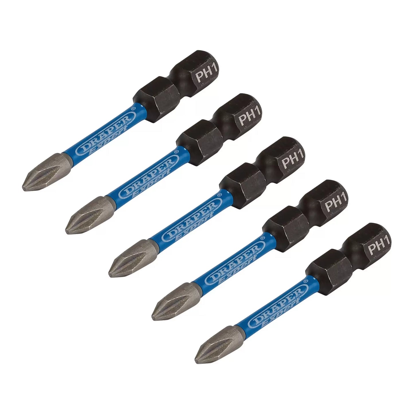Draper Tools - 05498 - Draper Expert Cross Slot/PH Type Impact Screwdriver Bits, No.1 x 50mm, 1/4" Hex (Pack of 5)