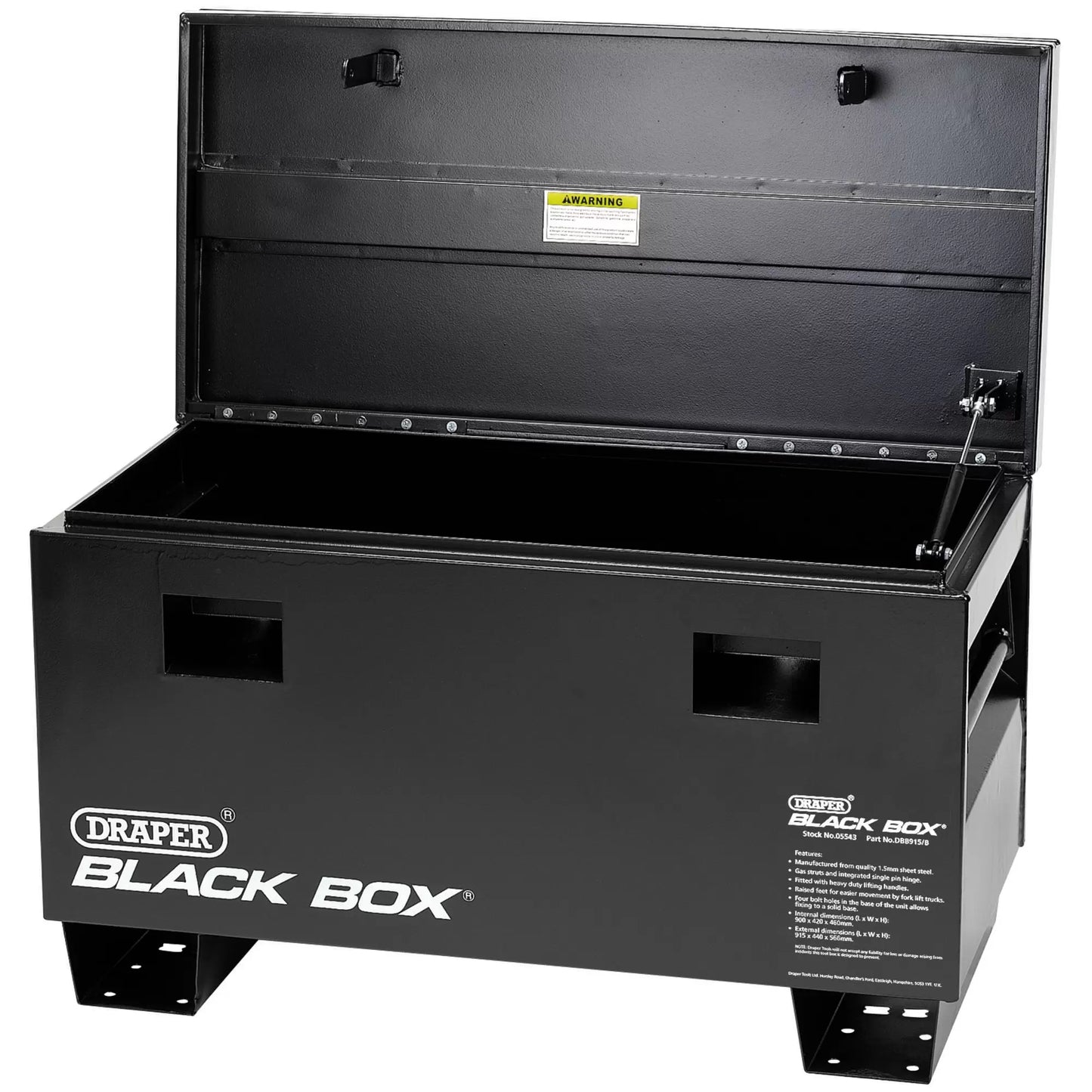Draper Tools - 05543 - Black Box® Contractors Secure Storage Box - 36"/915 x 470 x 590mm