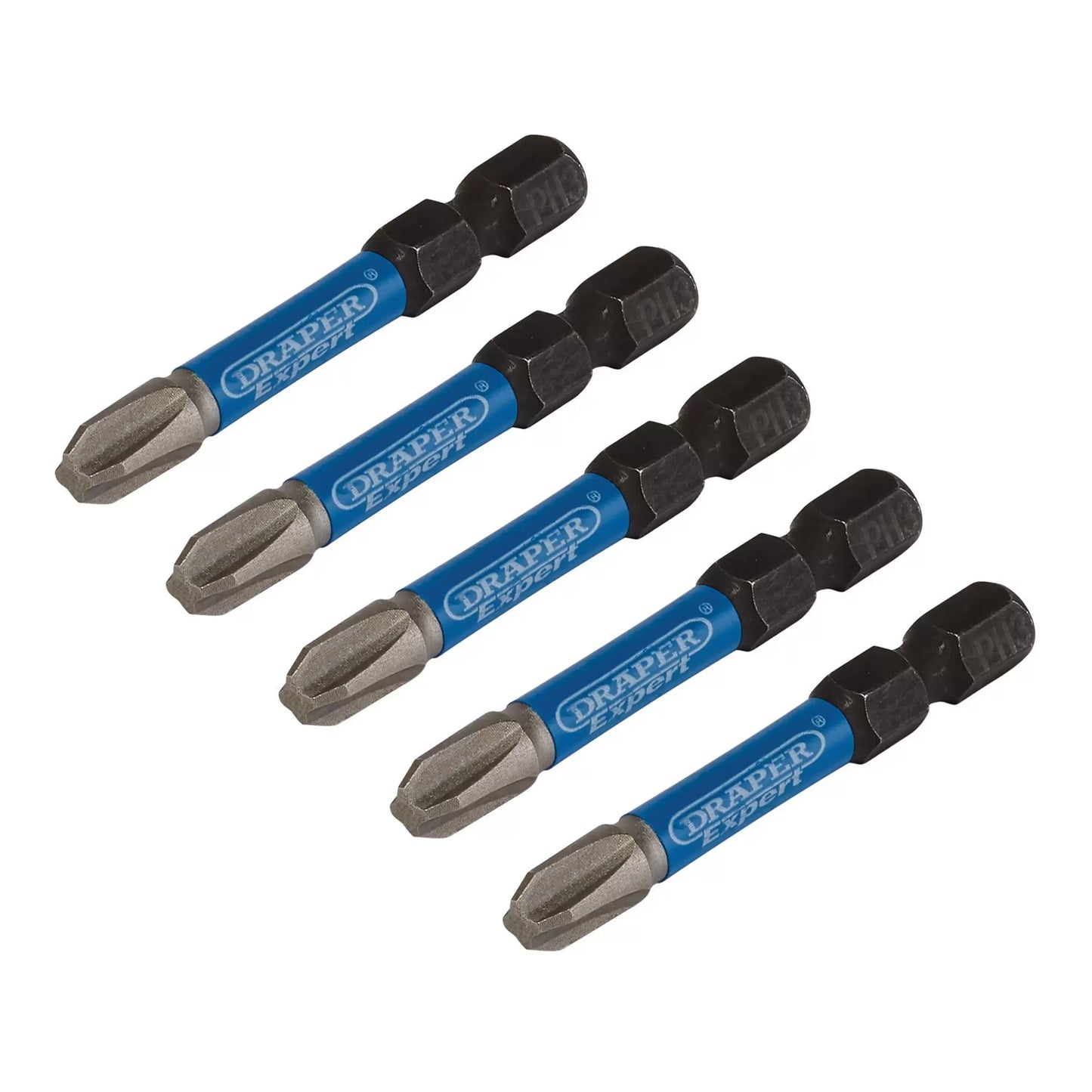 Draper Tools - 05645 - Draper Expert Cross Slot/PH Type Impact Screwdriver Bits, No.3 x 50mm, 1/4" Hex (Pack of 5)