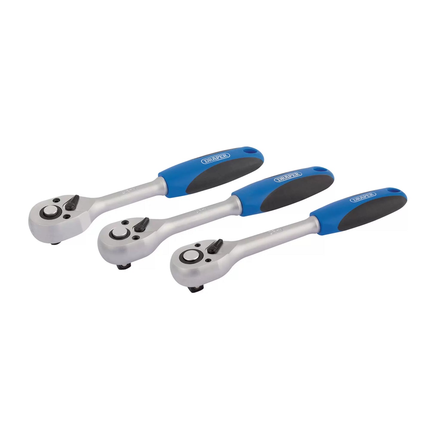 Draper Tools - 05911 - 72-Tooth Reversible Soft Grip Ratchet Set (3 Piece)