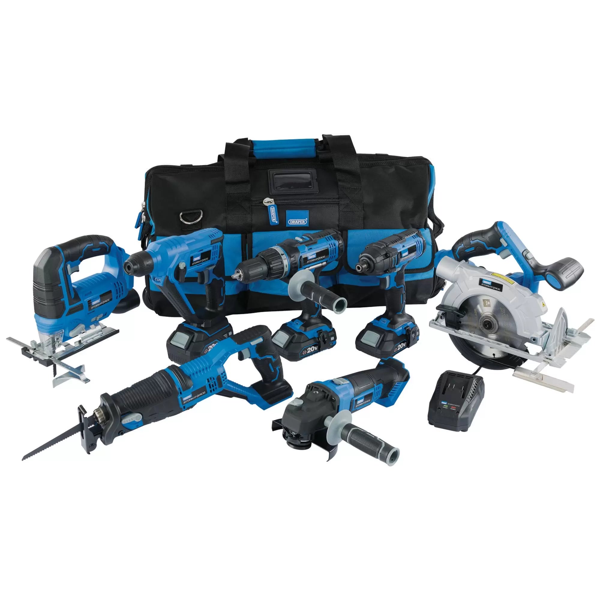 Draper Tools - 07025 - Draper Storm Force® 20V 7 Machine Cordless Kit (12 Piece)