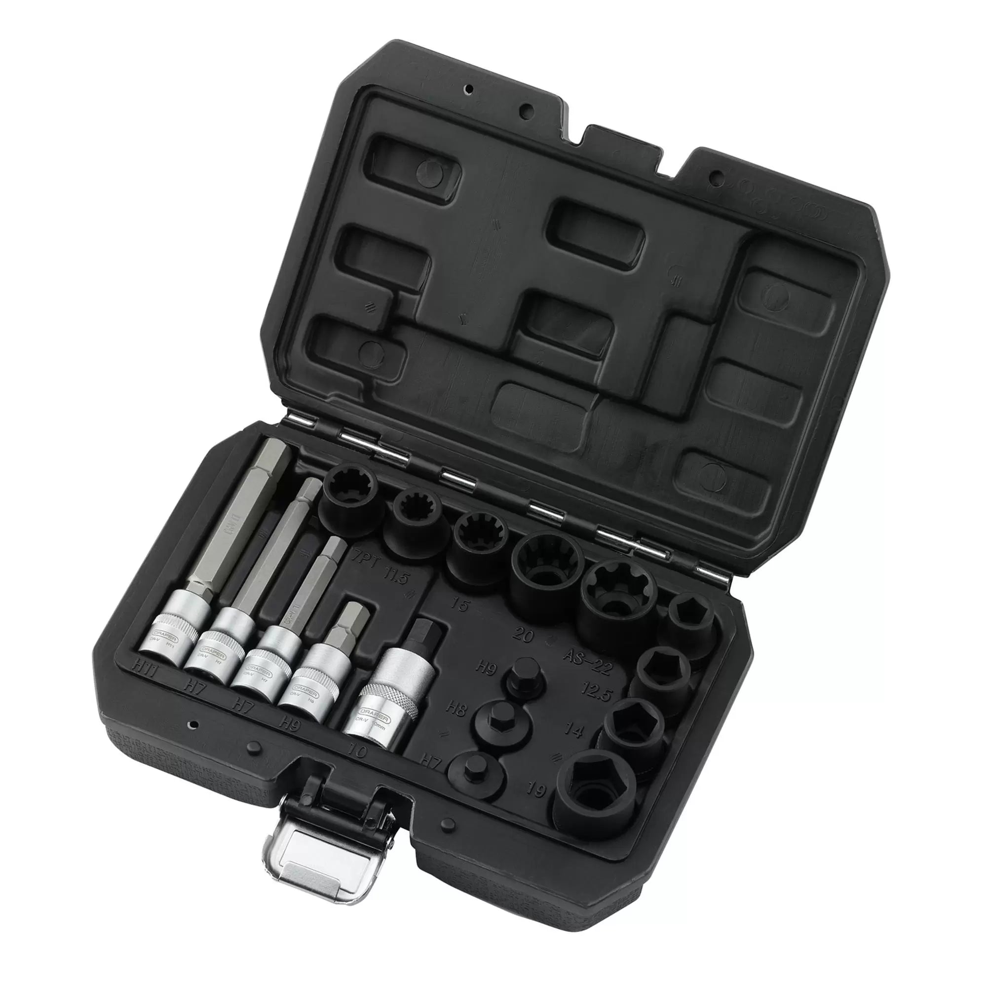 Draper Tools - 07114 - Brake Caliper Socket and Bit Set (17 Piece)