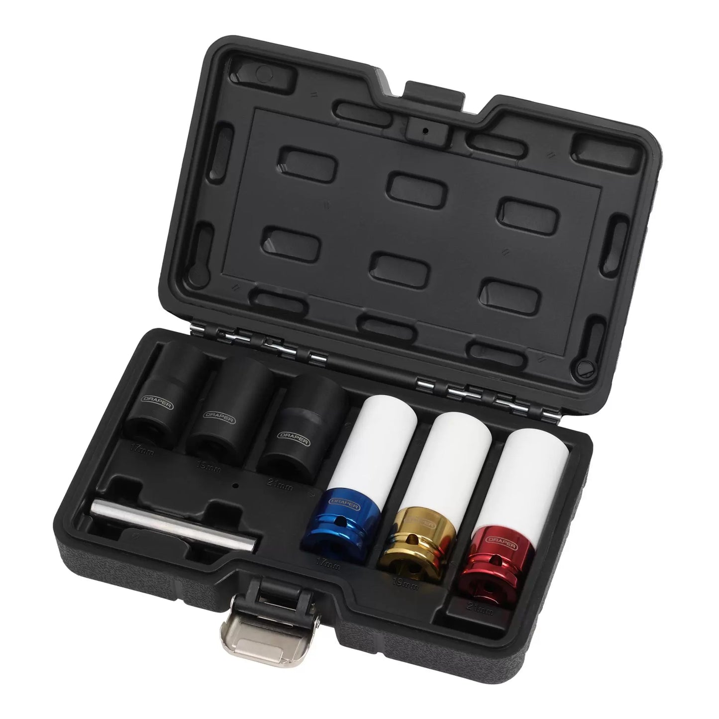 Draper Tools - 07115 - Wheel Nut and Bolt Extractor Socket Set, 1/2" Sq. Dr. (7 Piece)