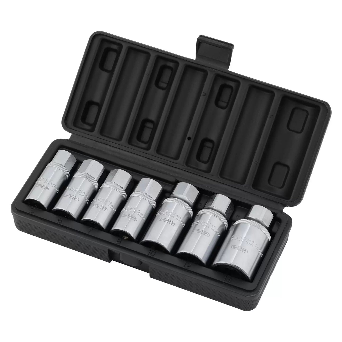 Draper Tools - 07119 - Stud Extractor Set, 3/8" Sq. Dr., 1/2" Sq. Dr. (7 Piece)