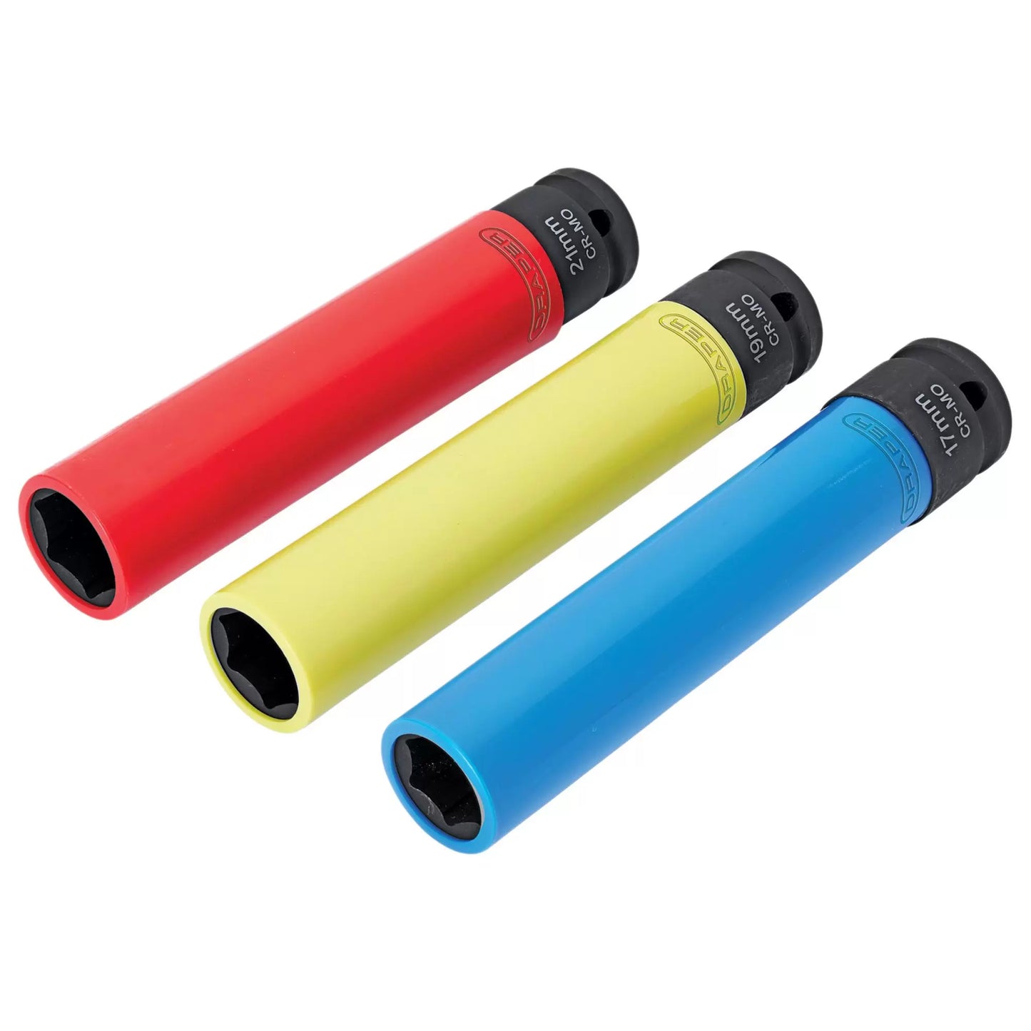Draper Tools - 07121 - Extra Long Alloy Wheel Nut Socket Set, 1/2" Sq. Dr. 150mm (3 Piece)