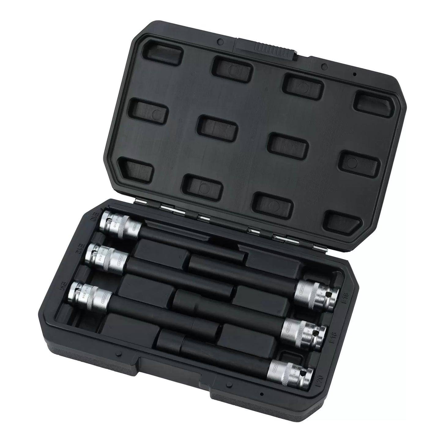 Draper Tools - 07125 - Extra Long E-Type Sockets, 1/2" Sq. Dr. (6 Piece)
