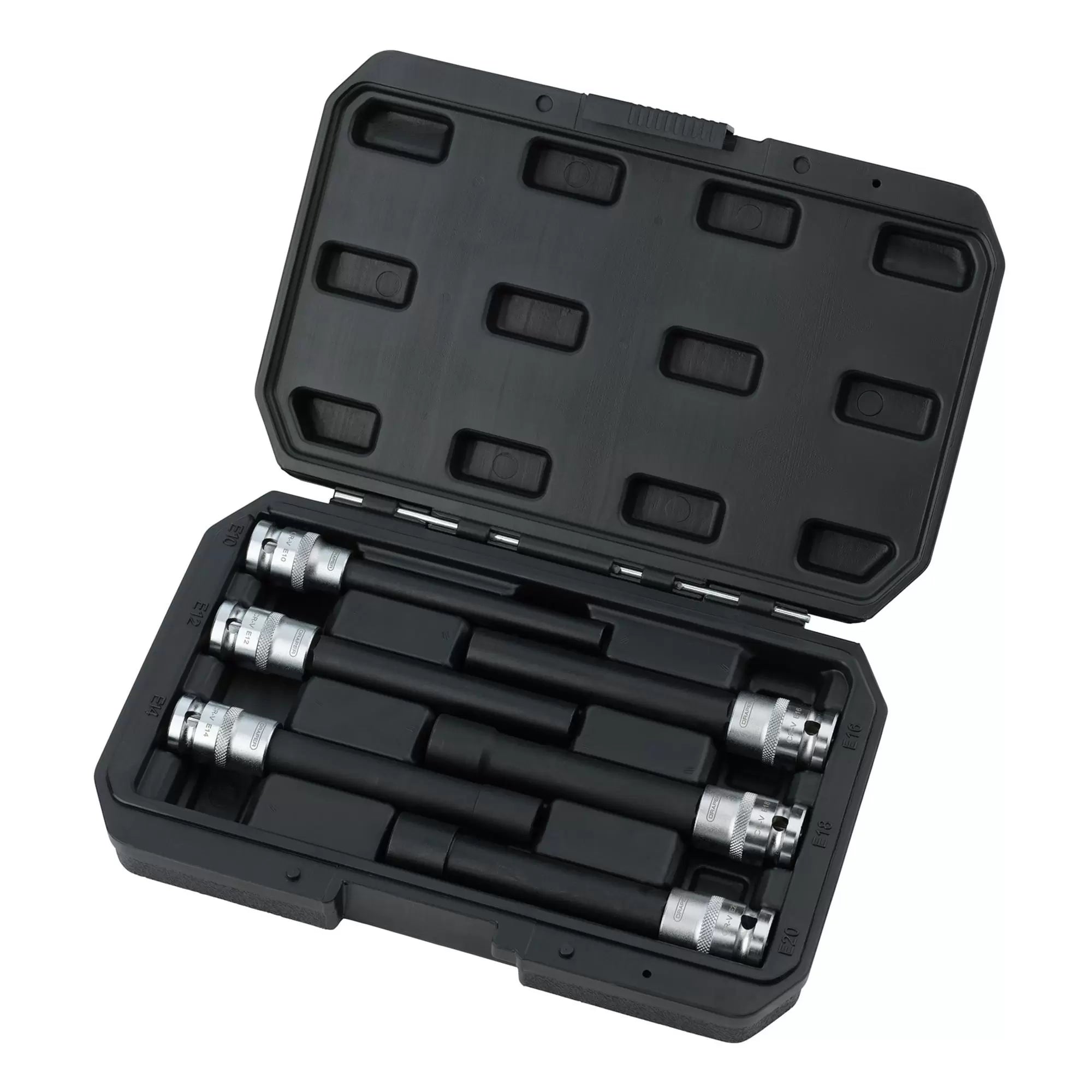 Draper Tools - 07125 - Extra Long E-Type Sockets, 1/2" Sq. Dr. (6 Piece)