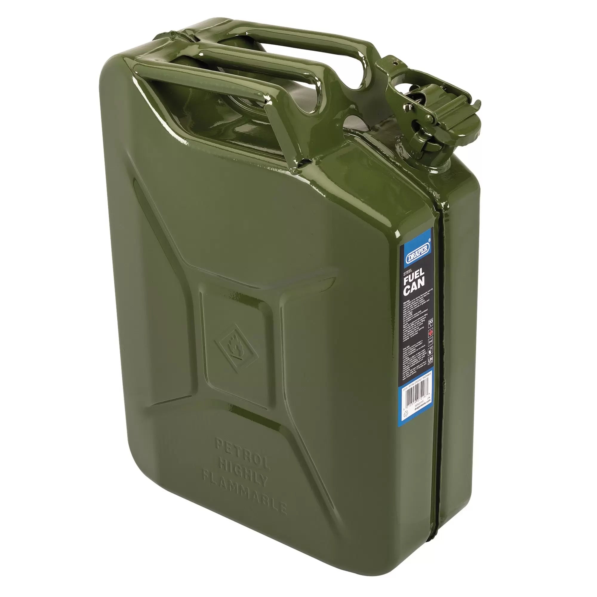 Draper Tools - 07218 - Steel Fuel Can, 20L, Green
