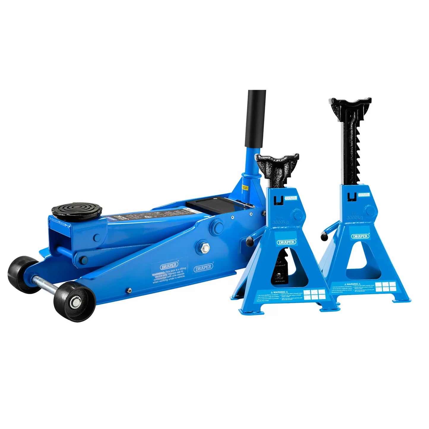 Draper Tools - 07290 - Trolley Jack and Axle Stand Kit (3 Tonne)