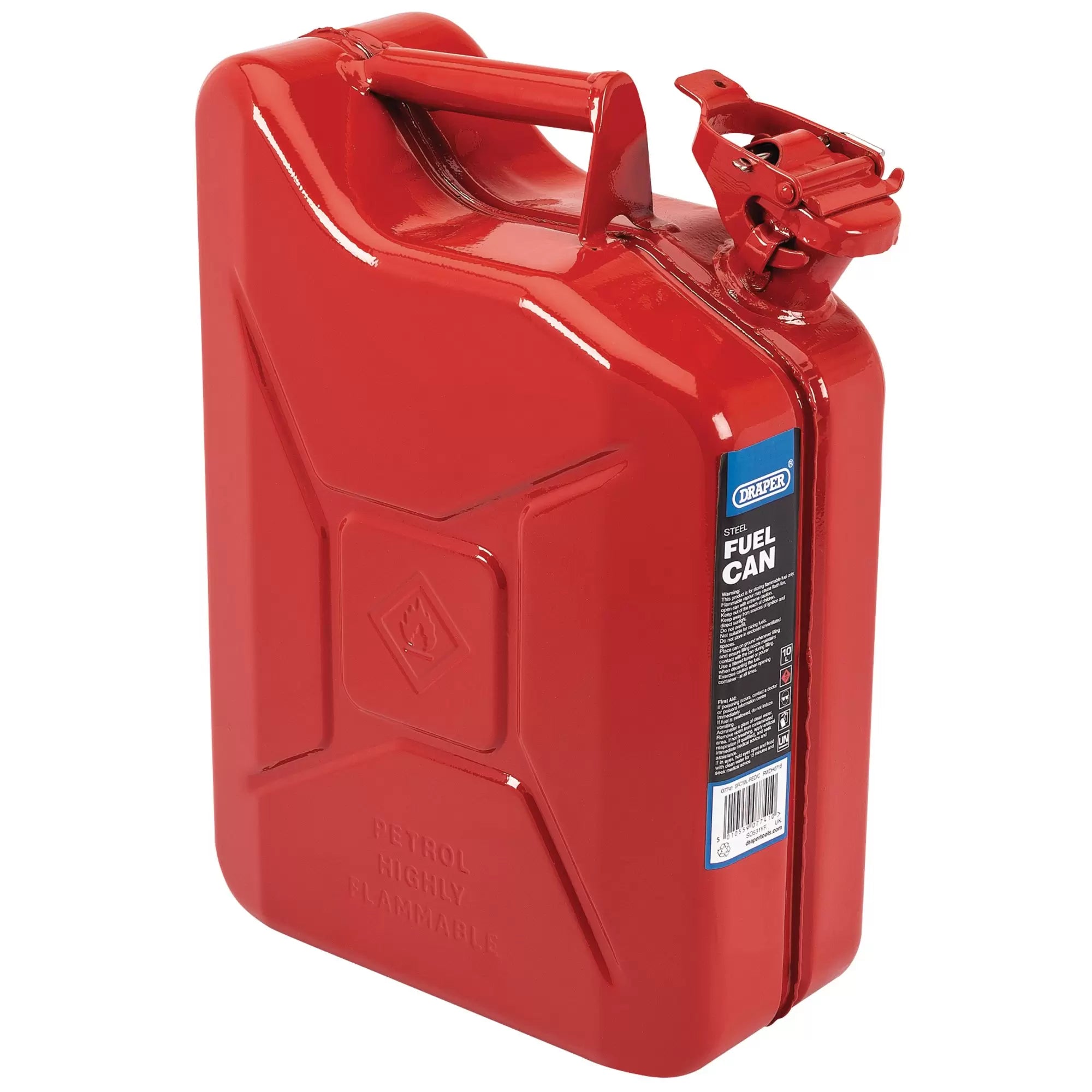 Draper Tools - 07741 - Steel Fuel Can, 10L, Red