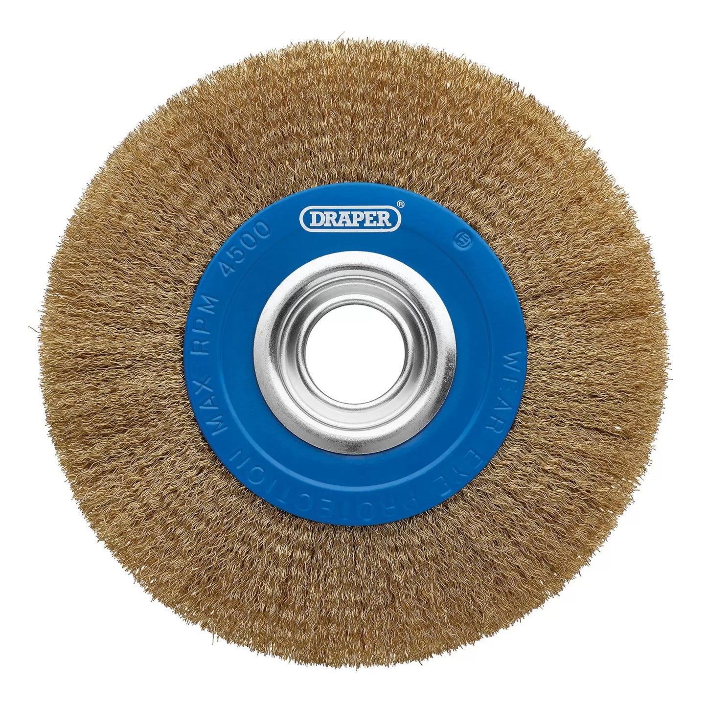 Draper Tools - 08067 - Brassed Steel Bench Grinder Wire Wheel Brush, 200 x 31.75mm