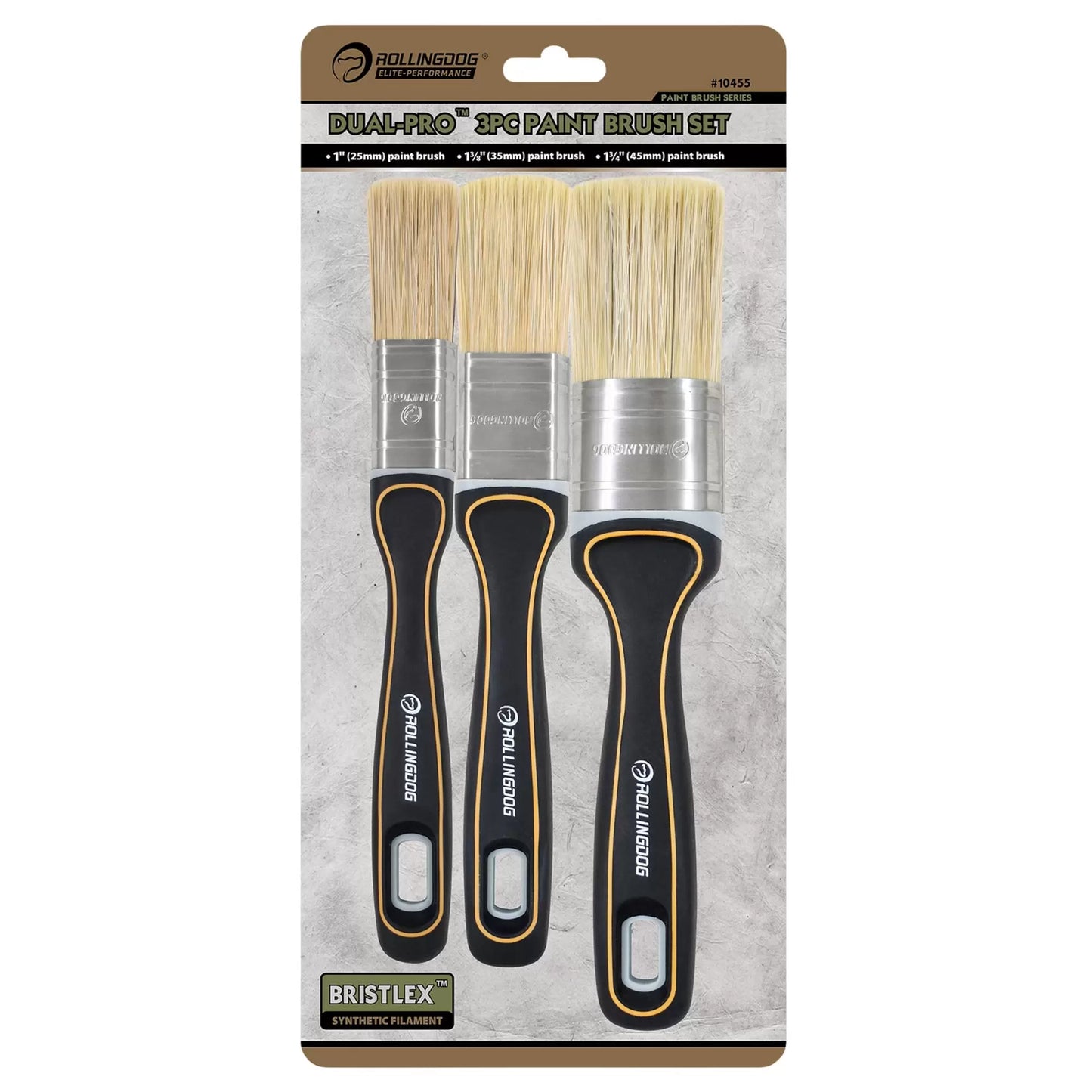 Rollingdog - 08142 - ROLLINGDOG DUAL-PRO™ DP1000 Paint Brush Set (3 Piece)
